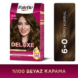 Palette Deluxe Dark Ash Blonde Hair Dye: Long Lasting Color & Shine, Deep Conditioning Micro Oils (Koyu Kumral Sa� Boyasõ)