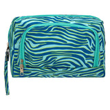 Eklips Blue & Green Zebra Print Travel Bag
