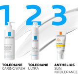La Roche Posay Toleriane Caring Wash Cleansing Gel for Sensitive Skin - 400ml, Niacinamide & Ceramide Enriched