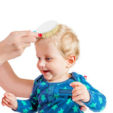 Babyjem Natural Bristle Baby Hair Brush and Comb Set - Gentle Detangling for Infants