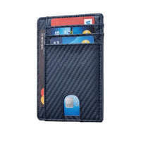 Leather Slim Wallet Credit Card Holder RFID Blocking Pocket ID Money USA