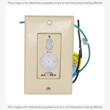 Substitute for Minka-Aire 3-Speed 256 Bit Wall Mount Wired Ceiling Fan Remote Control with Reverse Key WCS212 KUJCE10007 [UC9051T-WIRED/UC7067FMRX]