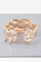 Abstract Ripple Open Cuff Bracelet
