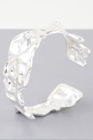 Abstract Ripple Open Cuff Bracelet