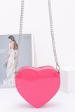 Enamel Heart Shape Crossbody Bag