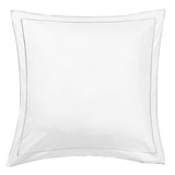 600 Thread Count Framed Sateen Embroidered Cotton Euro Sham Pair