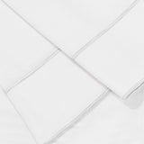 600 Thread Count Framed Sateen Embroidered Cotton Pillowcase Pair