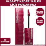 Maybelline Super Stay Vinyl Ink: 16HR Glossy Liquid Lipstick - Unrivaled Shine, Transfer-Proof Color, Non-Sticky, Long Lasting Formula