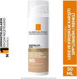 La Roche Posay Anthelios Age Correct Daily Tinted Cream SPF50+ - Tinted Sunscreen Cream for Anti-Aging & Sensitive Skin