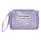Eklips Lilac Mesh Makeup Bag for Travel and Storage