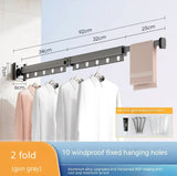 Retractable Aluminum Suction Cup Clothes Hanger