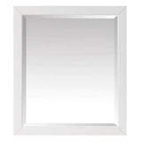 32-in x 28-in Bathroom Wall Mirror with White Solid Wood Frame