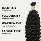 Water Wave Bulk 100% Human Braiding Hair