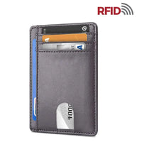 Leather Slim Wallet Credit Card Holder RFID Blocking Pocket ID Money USA