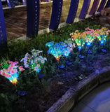 Solar Garden Lights LED Flower Stake Lamp Outdoor Yard Waterproof Patio Decor
