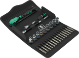 Wera 8100 SA 14 Zyklop Comfort Ratchet Set, 1/4" Drive, Metric, 28 Piece (05005541001)
