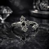 925 Sterling Silver Pavé Setting CZ Oxidized Silver Ring