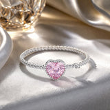 925 Sterling Silver Plated Platinum CZ Ring Size 9.0 for Women