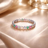 925 Sterling Silver CZ Pavé Setting Ring Size 6.0 for Women