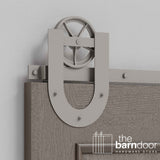 Wagon Wheel Horseshoe Heavy Duty Sliding Barn Door Hardware Kit