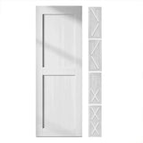 Classic Single Bypass 2 Door Barn Door Kit | Black Hardware