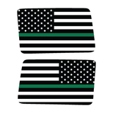 Thin Green Flag Rear Window Jeep Graphic