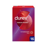 Durex Thin Feel Latex Condoms: Enhanced Sensitivity, Standard Fit (56mm), Lubricated - Safe & Natural Protection