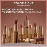 L'Oreal Paris Color Riche Nude Intense Lipstick - 601 Worth It: Moisturizing Satin Finish with Argan Oil for Hydrated, Natural-Looking Lips