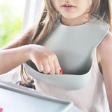 OiOi Basics Baby Bib - Soft Silicone, Easy Clean, and Sterilizable for Sensitive Skin
