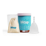 Bicup Medical Silicone Menstrual Cup with Sterilization Container - Reusable, Vegan, Hypoallergenic