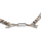Sterling Silver Jasper Bead Station Bracelet Bolo Clasp