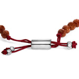 Sterling Silver Sand Bead Station Bracelet Bolo