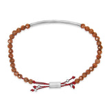 Sterling Silver Sand Bead Station Bracelet Bolo