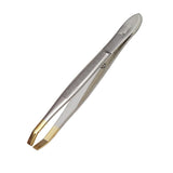 Nascita Half Yellow Flat Tip Tweezers for Precise Grooming