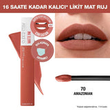 Maybelline New York Super Stay Matte Ink Liquid Matte Lipstick - Long Lasting Lip Color, Matte Finish, 16 Hours Wear