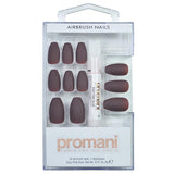 Promani Matte Burgundy False Nail Kit 24 Count
