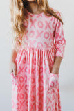 XOXO 3/4 Sleeve Pocket Twirl Dress