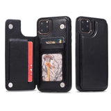 Leather Wallet Case for iPhone - Flip Cover with Card Slots & Kickstand