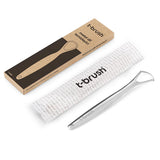 T-Brush Stainless Steel Tongue Scraper for Oral Hygiene & Fresh Breath