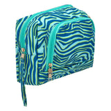 Eklips Blue & Green Zebra Print Travel Bag