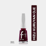 Flormar Quick Dry Nail Polish - Blackstar Red, Long Lasting & Highly Pigmented