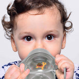 Babyjem Spill-Proof Baby Sippy Cup - 8.45 fl oz, Grey - Easy Transition from Bottle to Cup for Babies Aged 6-18 Months