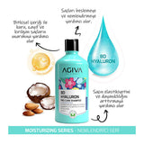 Agiva 8D Hyaluron Hair Care Set: Intense Hydration, Detangling Leave-In Conditioner - Dry & Damaged Hair Repair