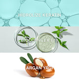 Bioxcin Keratin & Argan Repair Shampoo for Damaged Hair - Nourishing, Hypoallergenic, Paraben-Free