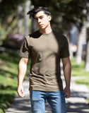 Custom Printed Men's Bamboo Viscose/Organic Cotton Short Sleeve T-Shirt