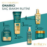 Bioxcin Keratin Argan Repair Shampoo - Nourishing and Repairing Damaged Hair with Keratin, Argan Oil, and Vitamins