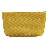 Eklips Yellow Wavy Makeup Bag for Travel & Vanity