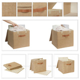 Ocean Home Jute Storage Box with Lid - Stylish Decorative Box for Organizing and Storing Items