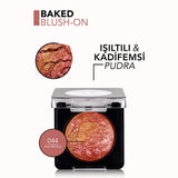 Flormar Baked Blush-On 044 Pink Bronze: High Pigment, Natural Shimmer & Vitamin E for Radiant, Healthy Glow