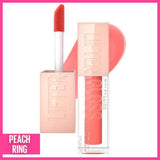 Maybelline New York Lifter Gloss - Hydrating Lip Gloss with Lifting Effect, Non-Sticky Peach Ring Shade
